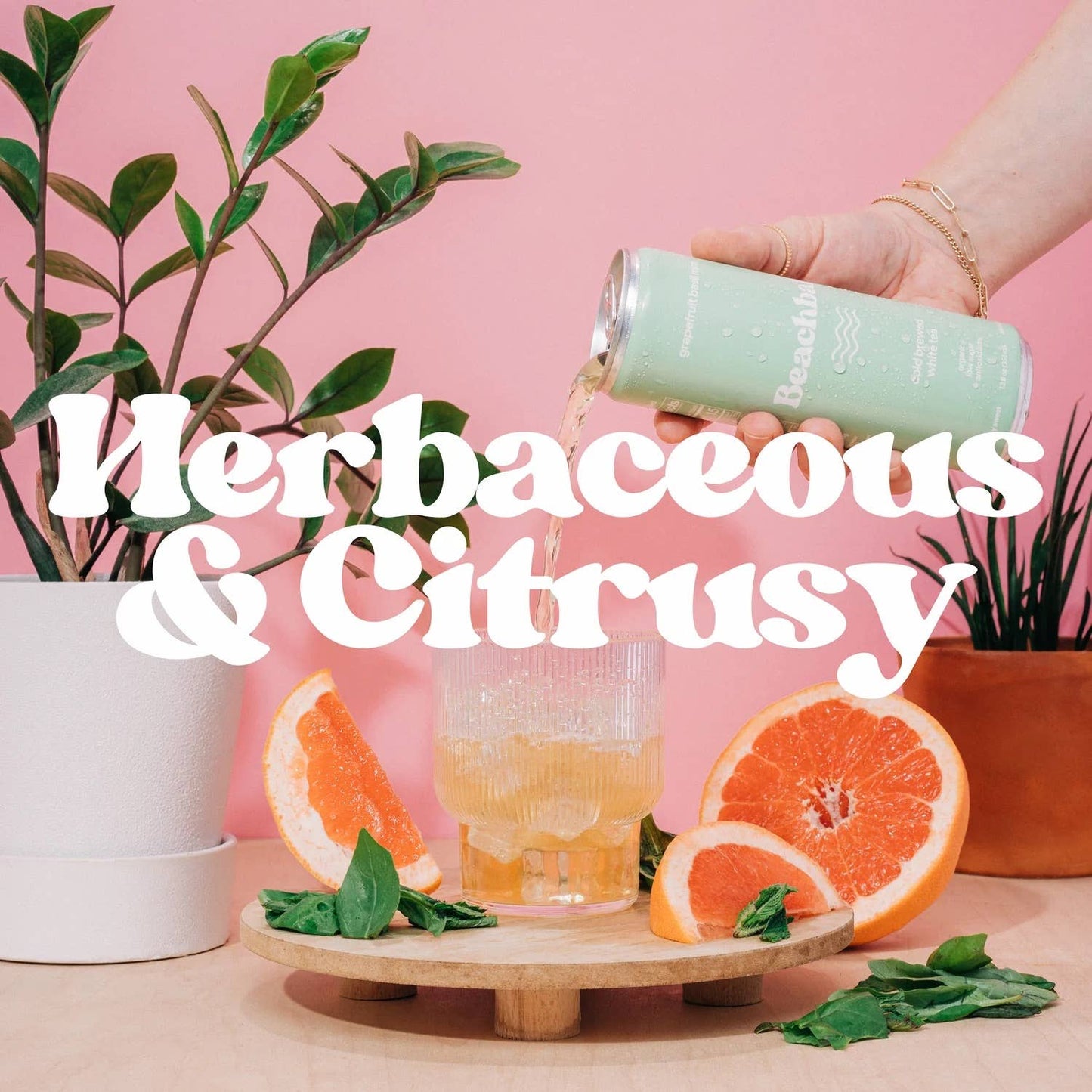 BEACHBALL Organic Iced Tea Can - Grapefruit Basil Mint