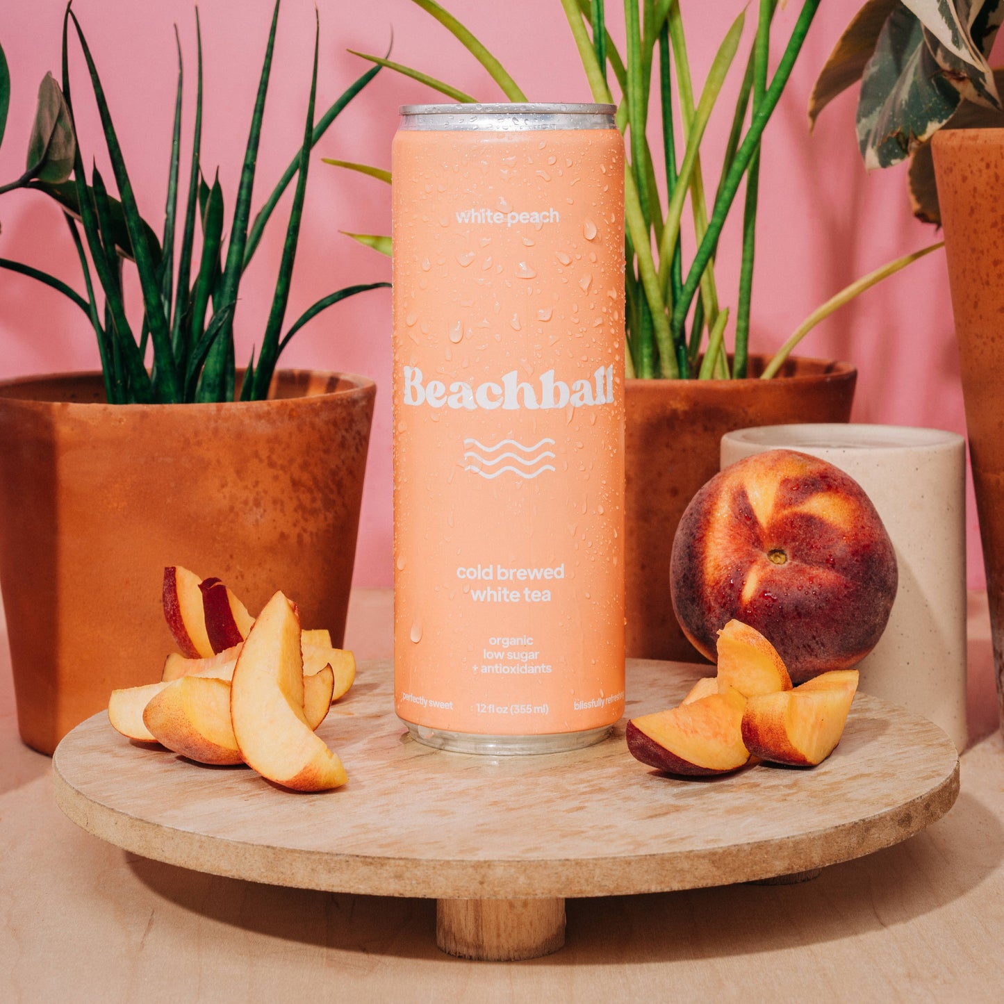BEACHBALL Organic Iced Tea Can - White Peach
