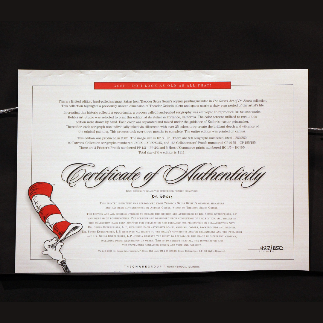 Dr. Seuss Original Art - 427/850