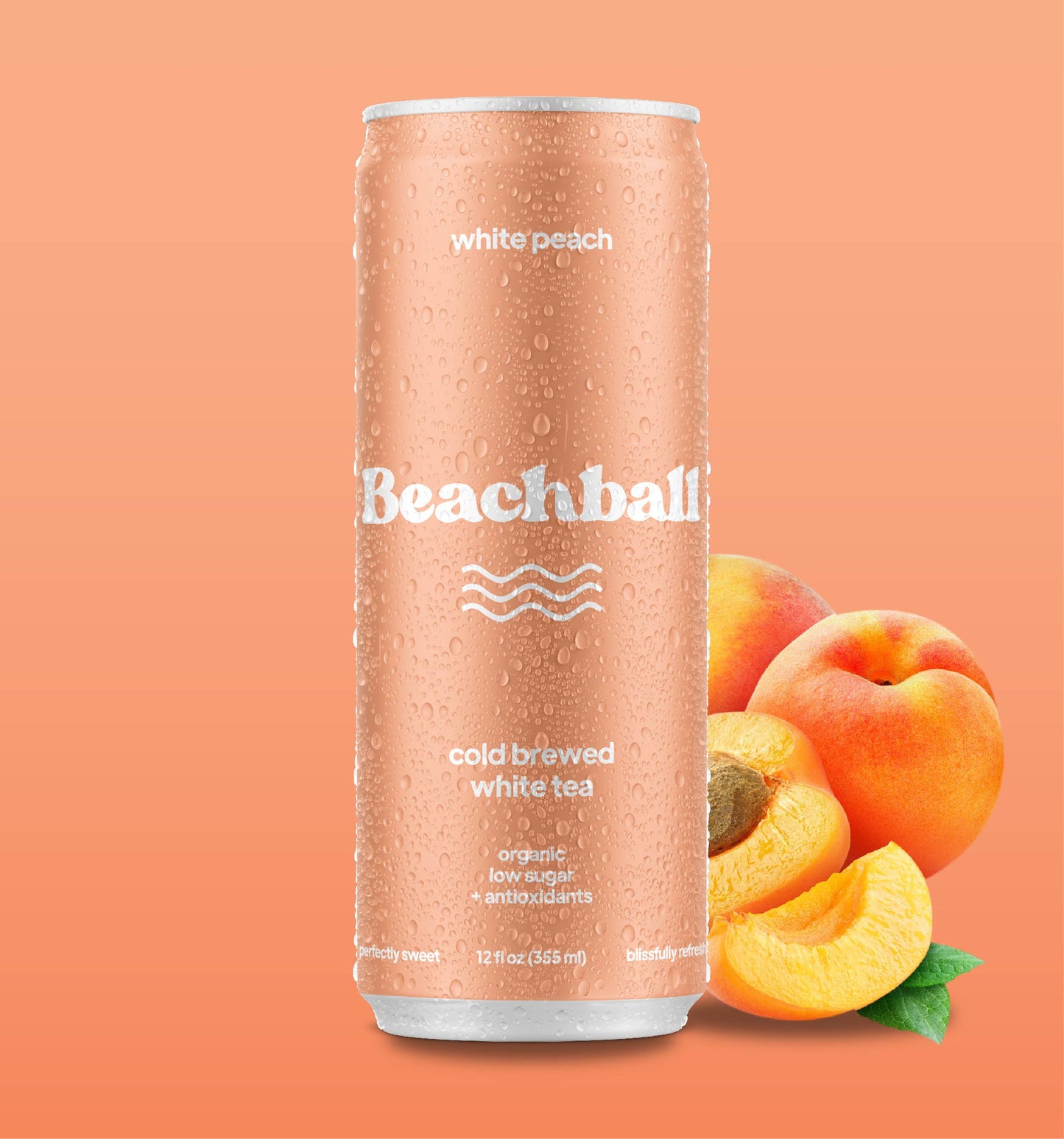 BEACHBALL Organic Iced Tea Can - White Peach